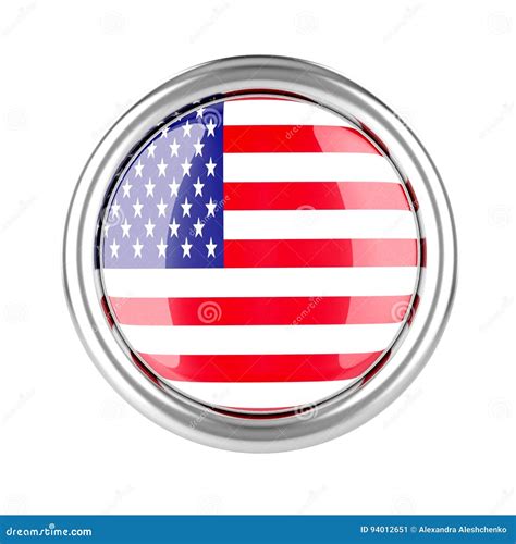 Usa Flag Button Stock Illustration Illustration Of Symbol 94012651
