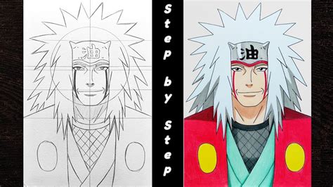 How To Draw Jiraiya Step By Steptutorialfor Beginnersnaruto