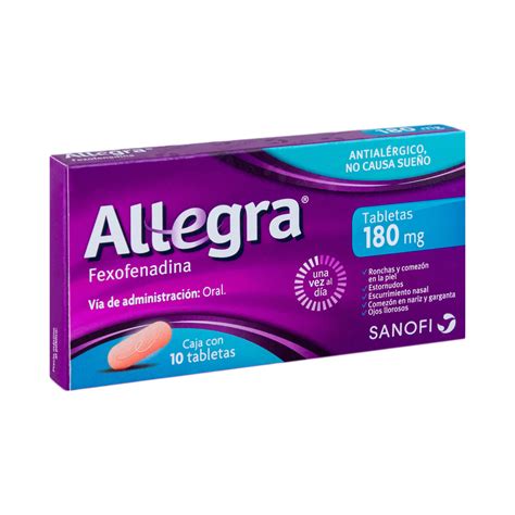 Allegra 180 Mg 10 Comp — Farmacia El Túnel