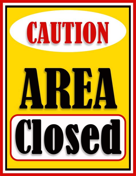 Area Closed Sign Free Download