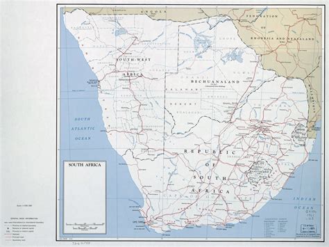 Large Detailed Political Map Of South Africa With Roads Railroads And