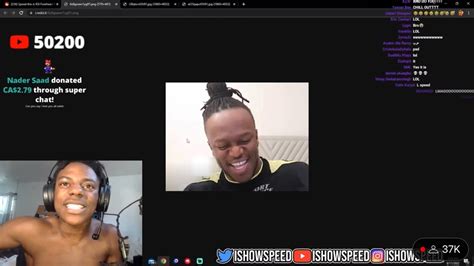 Ishowspeed Reacts To Ksi Big Forehead 🤣 Youtube