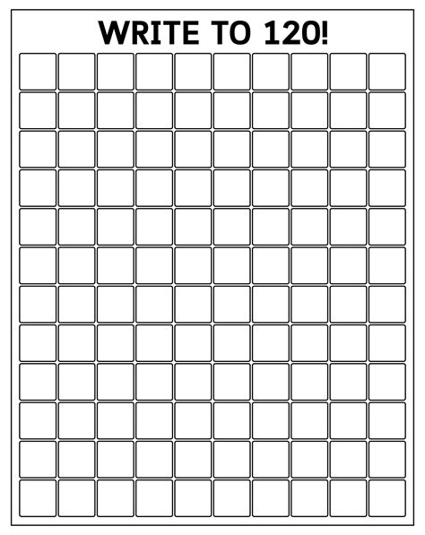 10 Best Printable Blank 120 Chart Pdf For Free At Printablee