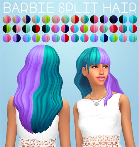Sims Hair Split Colors Coastalnelo