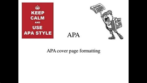 How To Create An Apa Cover Page Youtube