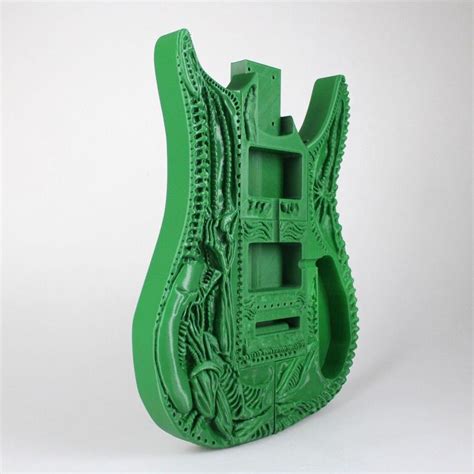 A Truly Disturbing 3d Printed Guitar Inspired By Surrealist Master Hr Giger