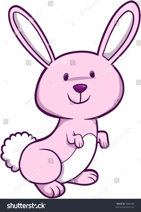 Pink Rabbit Vector Illustration 5900446 Shutterstock