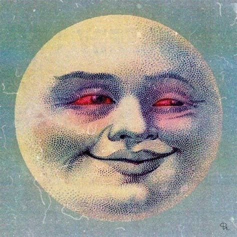 Red Eye Moon Vintage Moon Moon Art Clip Art Vintage