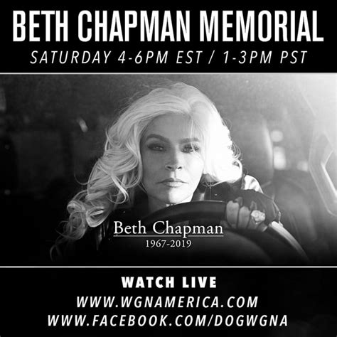 You Can Watch Beth Chapmans Funeral Today On Livestream