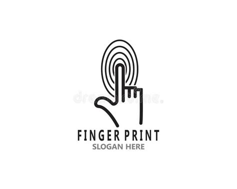 Finger Print Logo Vector Template Stock Vector Illustration Of People