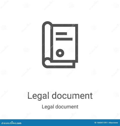 Legal Document Icon Vector From Legal Document Collection Thin Line