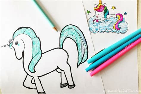 Easy Unicorn Drawing For Kids Drawing A Unicorn And Putting Your Own