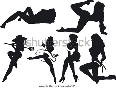 Illustration Sexy Woman Silhouettes Vector De Stock Libre De Regalías 6463015 Shutterstock