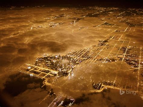 High Altitude City At Night Bing Theme Wallpaper Preview