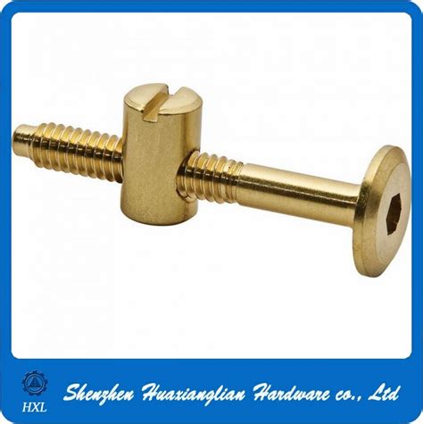 M6 M8 Brass Plated Steel Joint Connector Furniture Bolts Screws China