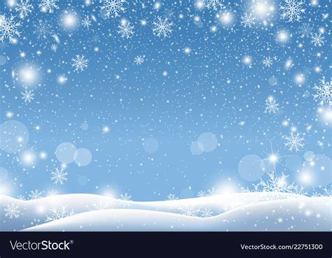 Christmas Background Design Snow Falling Vector Image