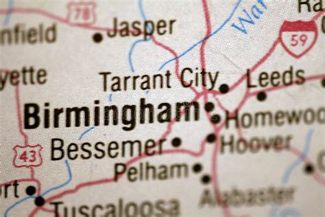 Map Of Birmingham Stock Image Image Of Alabama Suburb 5033837