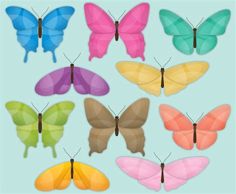 Colorful Butterflies Vector Art And Graphics
