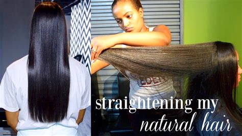 You can then use a flat iron set to a very low heat setting to straighten your hair. How I Straighten My Natural Hair | Natural Hair Salon ...