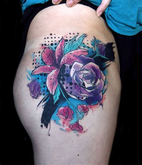 Flower Watercolor Tattoo Images
