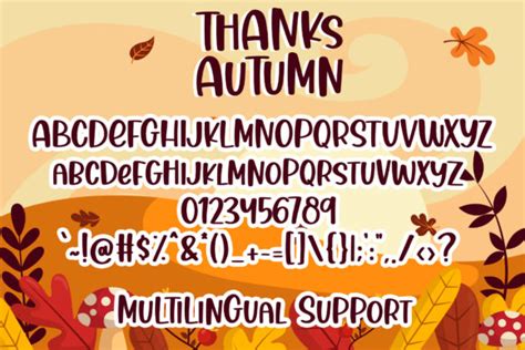 Thanks Autumn Font By Dmletter31 · Creative Fabrica Thankful