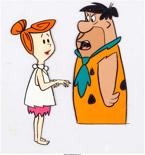 The Flintstones Pregnant Wilma And Fred Production Cel Setup Hanna