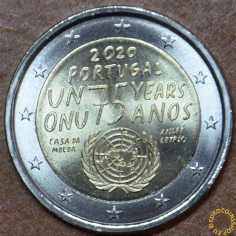 Eurocoin Eurocoins 2 Euro Portugal 2020 75 Years United Nations
