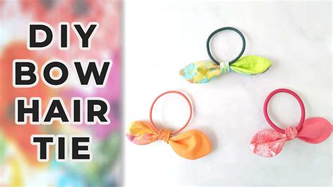 Diy Hair Ties Knot Bow Hair Ties Tutorial Quick And Easy Youtube