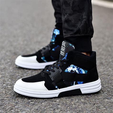 2018 Classic Mens High Top Shoes Cool Heavy Metal Rock Casual Male