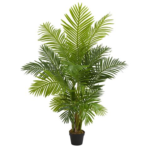Nearly Natural 5ft Hawaii Palm Artificial Tree Black