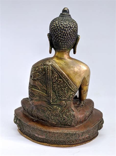 13 Inch Antique Shakyamuni Buddha Statue For Sale - Handicrafts In Nepal