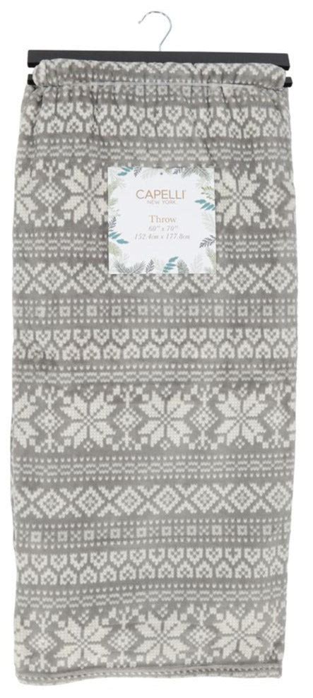 Fairisle Micro Cozy Throw Blanket Capelli New York