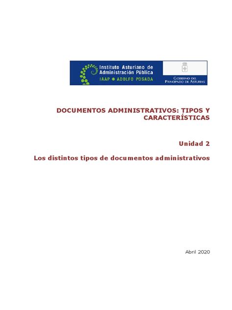 2 Tipos De Documentos Administrativos Final Pdf Ciencias