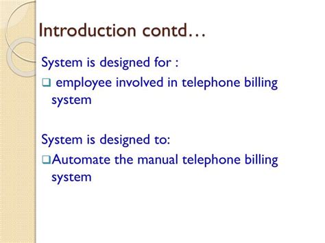 Ppt Seminar Presentation On Telephone Billing System Powerpoint