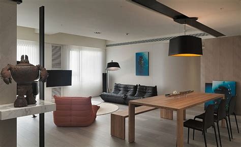 Modern Apartment Plan With Neutral Colors And Bold Accents