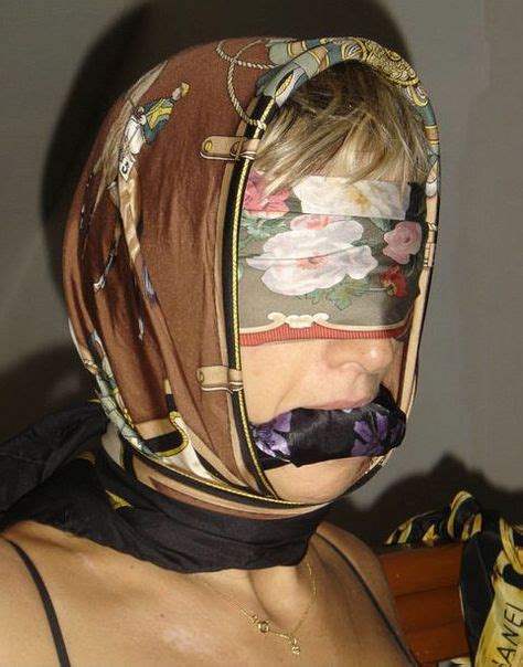 16 lady s gagged with silk head scarf and one on the head tied under chin ideas in 2021 lady