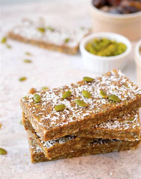 Pumpkin Spice And Coconut Breakfast Bars Raw Revive