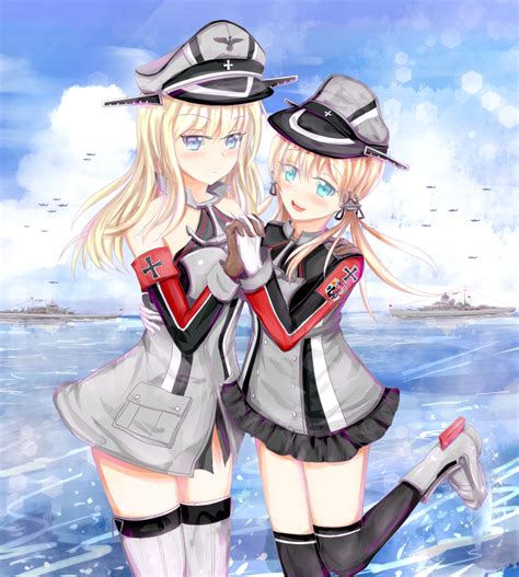 Wallpaper Anime Girls Kantai Collection Prinz Eugen Kancolle Bismarck Kancolle Twintails