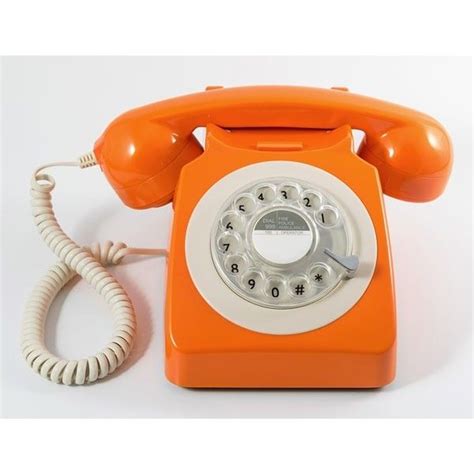 Teléfono Retro 746 Rotary Naranja Tiendas On Retro Phone Classic
