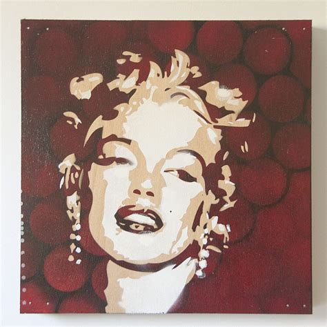 Marilyn Monroe Multilayer Graffiti Stencil Painting By Ahgrafx
