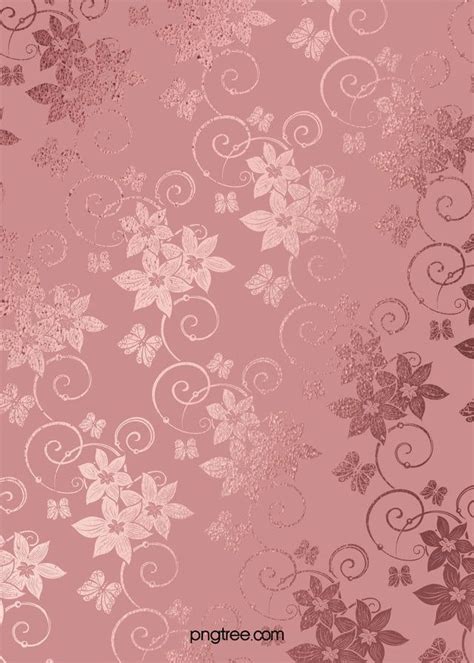 The Luxurious Background Of Rose Gold Flowers Gold Wallpaper