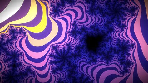 Purple Blue Fractal Abstraction Optical Illusion 4k Hd Trippy