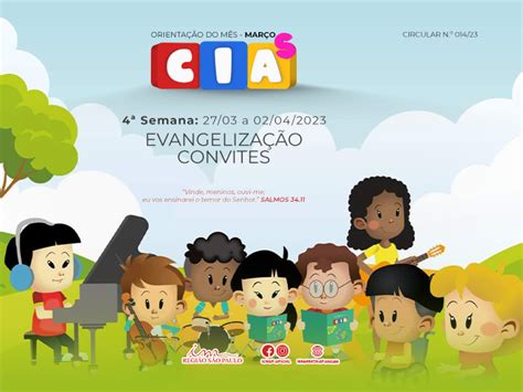 ª Semana Evangelização Convites CIAs Março Igreja Cristã Maranata Região São
