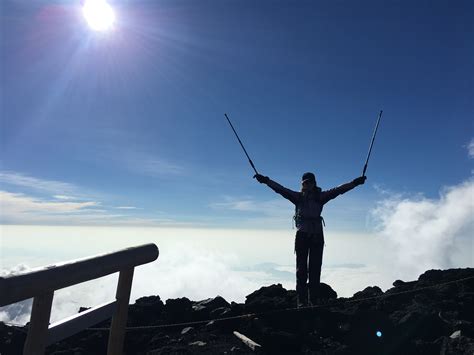 Climbing Mount Fuji Japan Forward