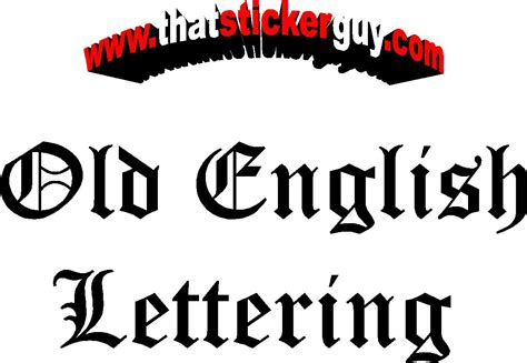 Old English Letters Stickers Decals