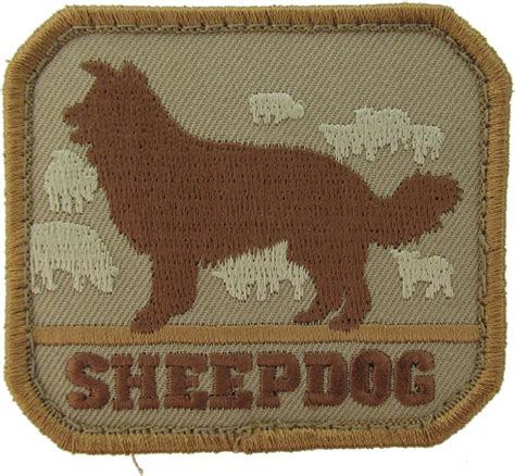 Sheepdog Morale Patch Desert Tan Military Apparel