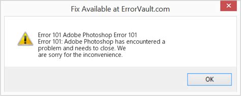 How To Fix Error 101 Adobe Photoshop Error 101 Error 101 Adobe