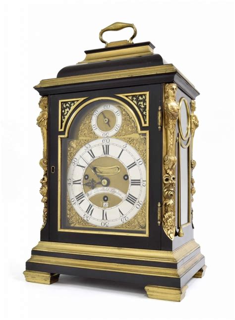 Good English Ebonised And Ormolu Mounted Triple Fusee Verge Bracket Clock The 7 Brass Arched
