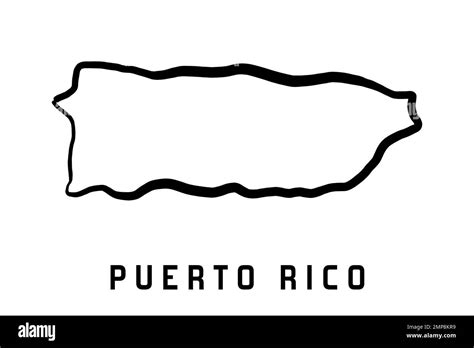 Mapa De La Isla De Puerto Rico Esquema Simple Vector Dibujado A Mano