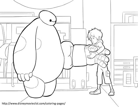 Big Hero 6 Team Coloring Page Sheet Printable Coloring Pages